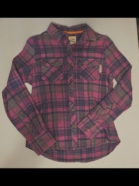 Field & Stream Pink Plaid Button-Down Shirt